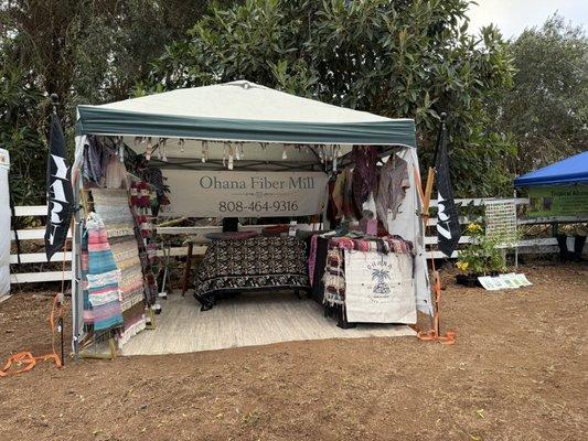 Farmers market booth