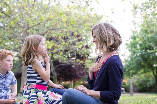 Being on your child's level, face-to-face, creates such beautiful opportunities to interact and build language.