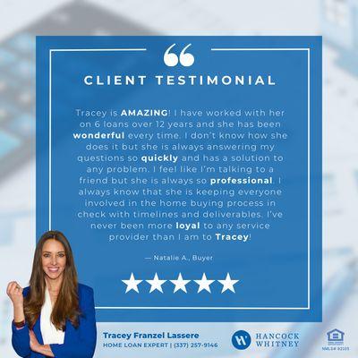 Real feedback from one of our amazing clients