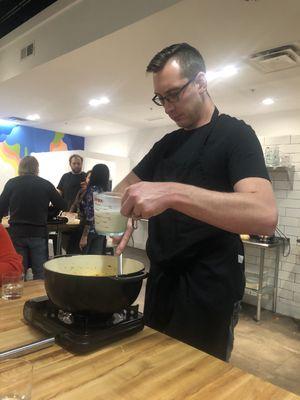 Tables where we cooked