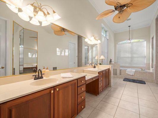 Large Vanity in Primary bathroom