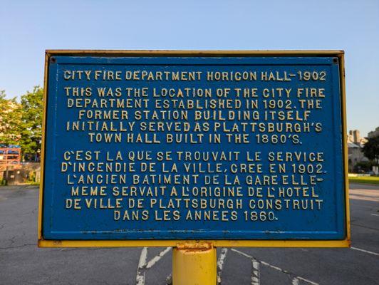 City Fire Department Historical Marker