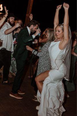 Bustle stayed bustled while I busted moves.