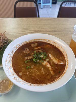Bun Thai- reminds me of Thai tom yum soup but with noodles. Decent broth with a good amount of acidity to it.