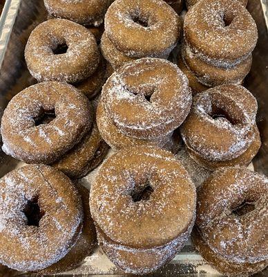 We make fresh donuts during picking season!