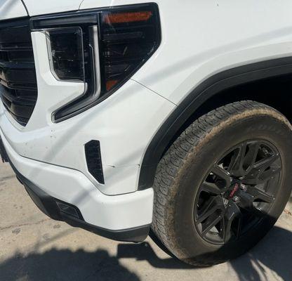 Before: bumper damage