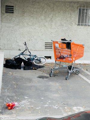 Homeless being allowed to sleep in Parking Spaces