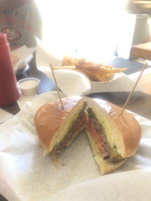 Avocado Burger was awesome! Fries were fresh and hot!