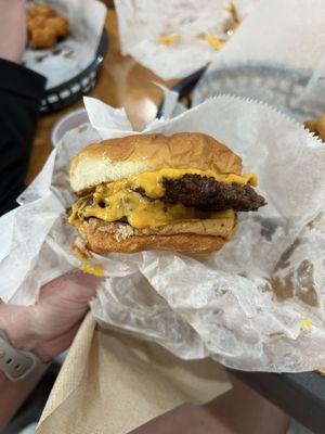 Double cheeseburger.