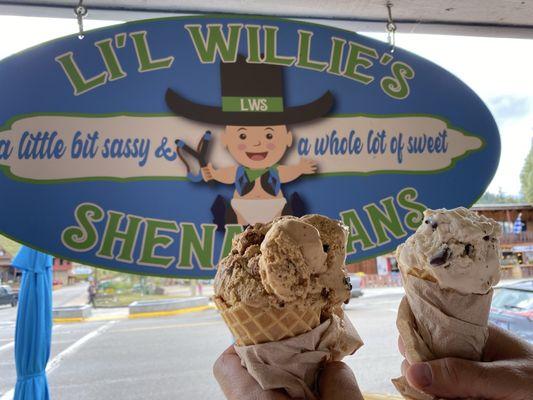 Two scoops of HOMEMADE ice cream!