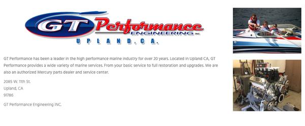 Based in Upland, California, GT Performance is one of the engine building, rigging, service and parts shops.