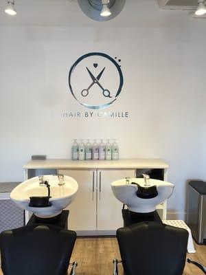 Hair by Camille logo!