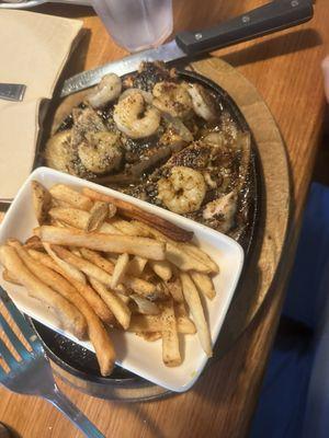 Skillet shrimp and chicken