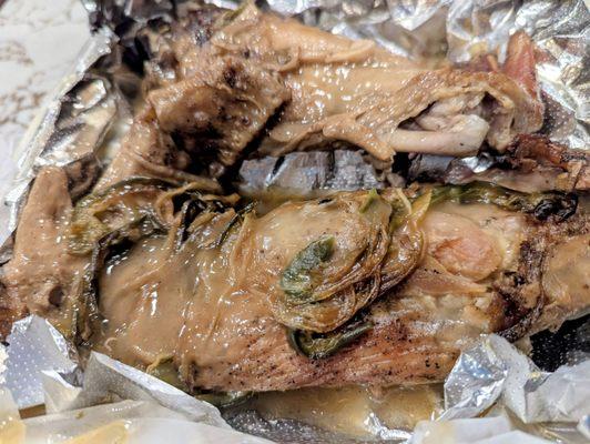 Turkey wings smothered in gravy!