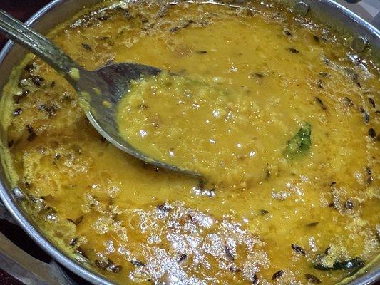 Tadka Daaal with visible spices!