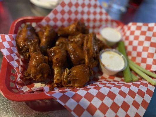 Chicken wings-hot! And they were hot!