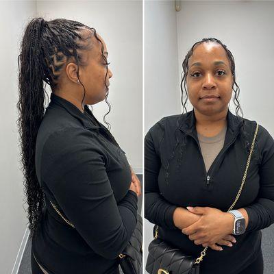 Small size knotless boho braids