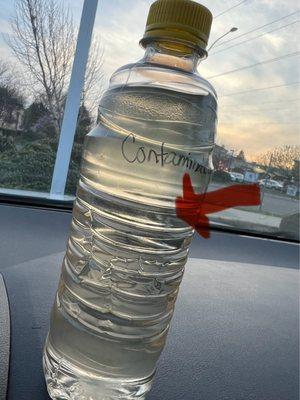 How much water was in gas from Arco gas station