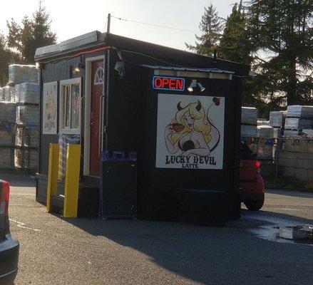 The stand is set back from the road a bit, and easy to miss.