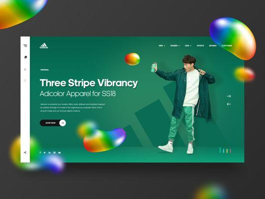 Bright colors emphasize brand style for all 4 seasons.