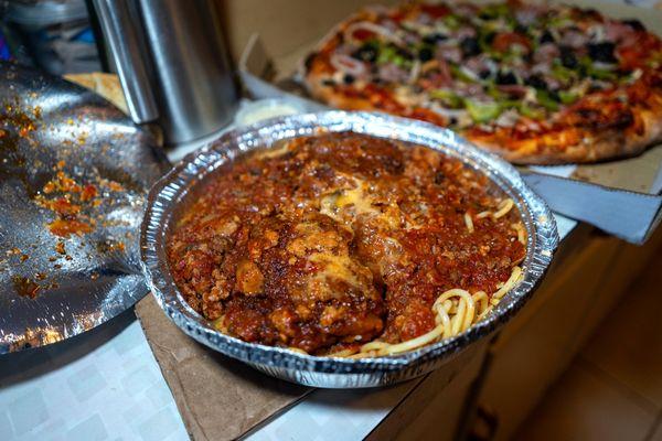 spaghetti sausage $22.50