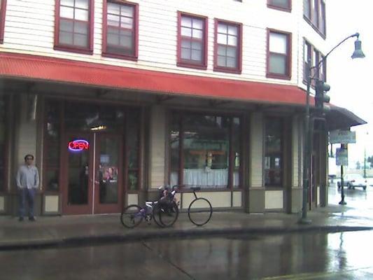 Corner of Hotel and River streets.