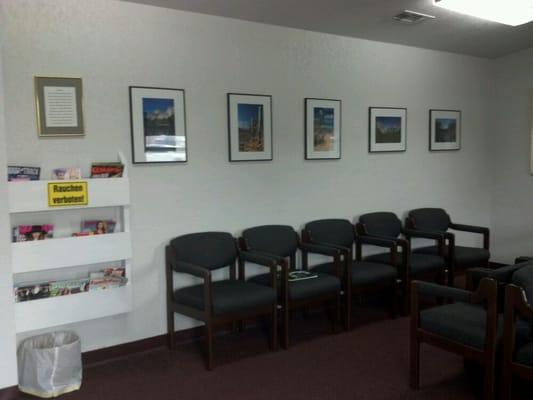 Always clean waiting area