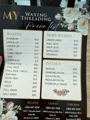 Price List