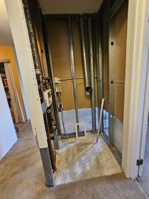 Yikes! Gutted the laundry area.