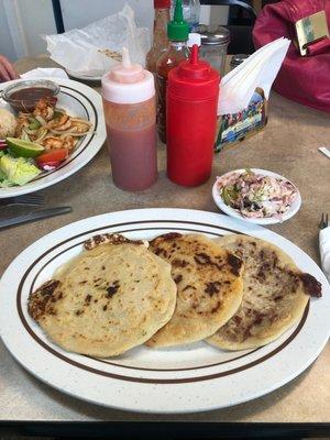 Pupusas platter.