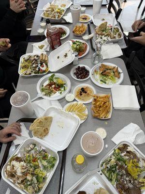 Beef and Lamb Gyro Plate Mixed Gyro Plate Hummus and Pita 2 Falafel Appetizer