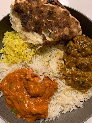 CHICKEN TIKKA MASALA, Rice, Keema and