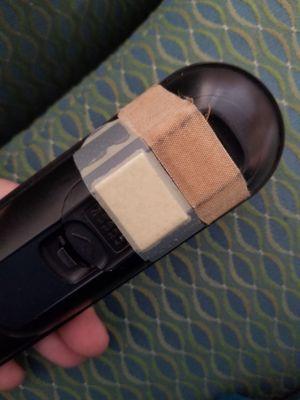 Rooms highly unkempt. Bandaid holding their remotes together.