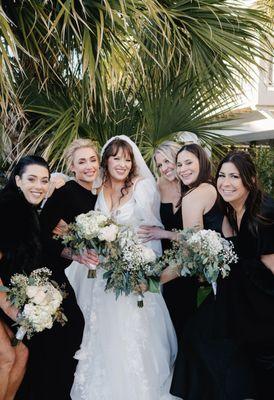 Custom bride tan + bridal party