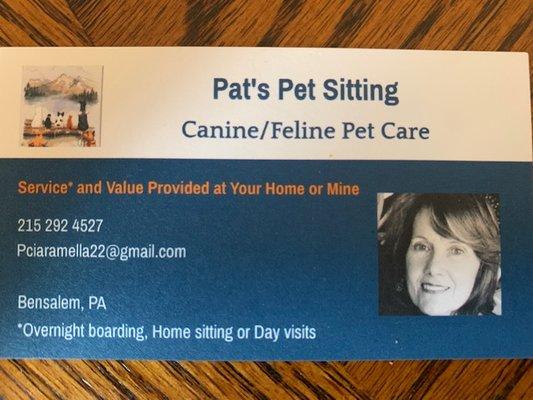Pat's Pet Sitting - Canine & Feline Pet Care