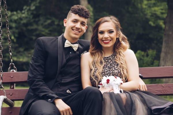 Clip in extensions for prom. Thank you Casey for this perfectly matched color!!! They blended very well w her ombré!!!