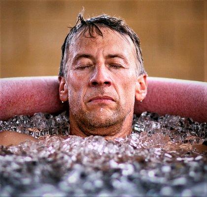 Regular cold exposure provides a sense of peace that can be measured in brain wave data.