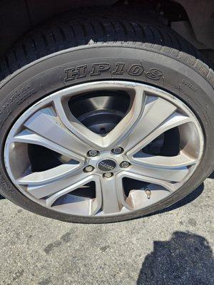 brake pad dust from cheap pads installed by GWin. Brake job $630.00