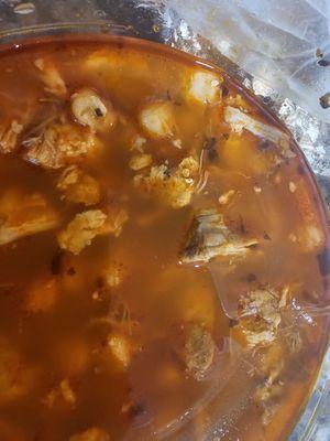 Pozole with pork, obviously.