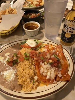 Cheese Enchilada Dinner Plate. Bravo!!!