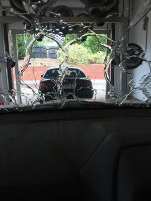 Nice to see police taking care of their cars as well.