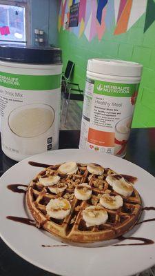 delicious low calorie protein waffle