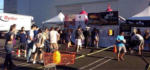 Two popular ones. According to the lines number one was Tsujita LA and two was the ramen burger.