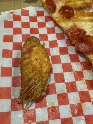 Chicken wing with feathers!