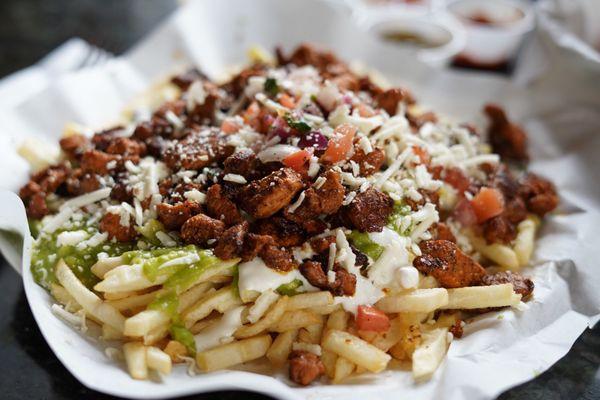 Adobada fries are huge and really hit the spot