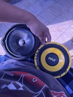 Picture of the old speaker compared to the new