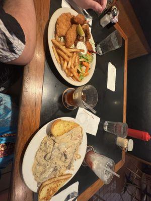 top - captain platter bottom - hawaiian stroganoff