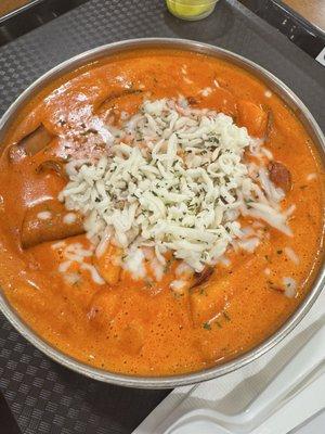 Extra spicy rose tteokbokki
