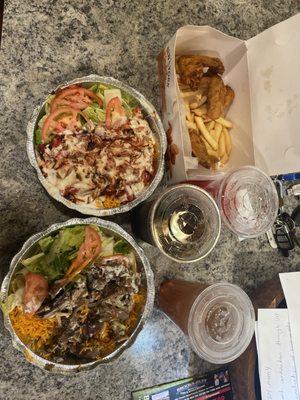 Halal chicken and lamb and chicken box