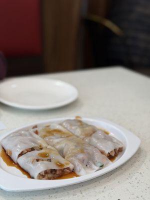 BBQ pork rice noodle roll